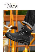 Botas de segurança impermeáveis para homens, Botas de trabalho em aço indestrutível, Anti-Smash, Resistente a facadas, Sapatos de motociclista