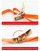 Correia de catraca de carga frontal para carro e caminhão resistente